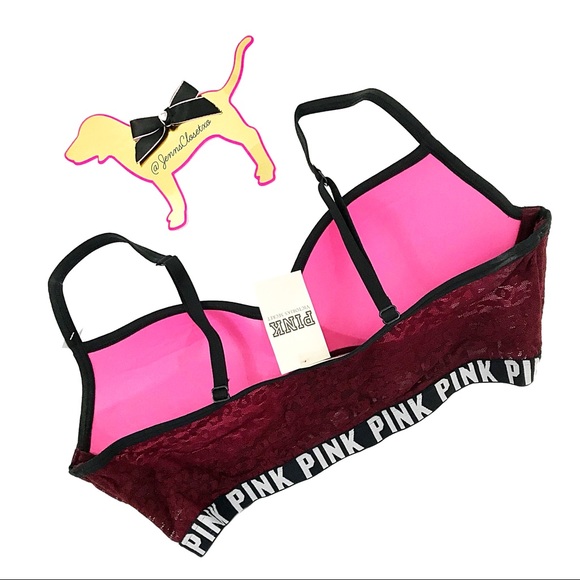 •Victoria’s Secret PINK• Padded Lace cheetah bra - Picture 2 of 4